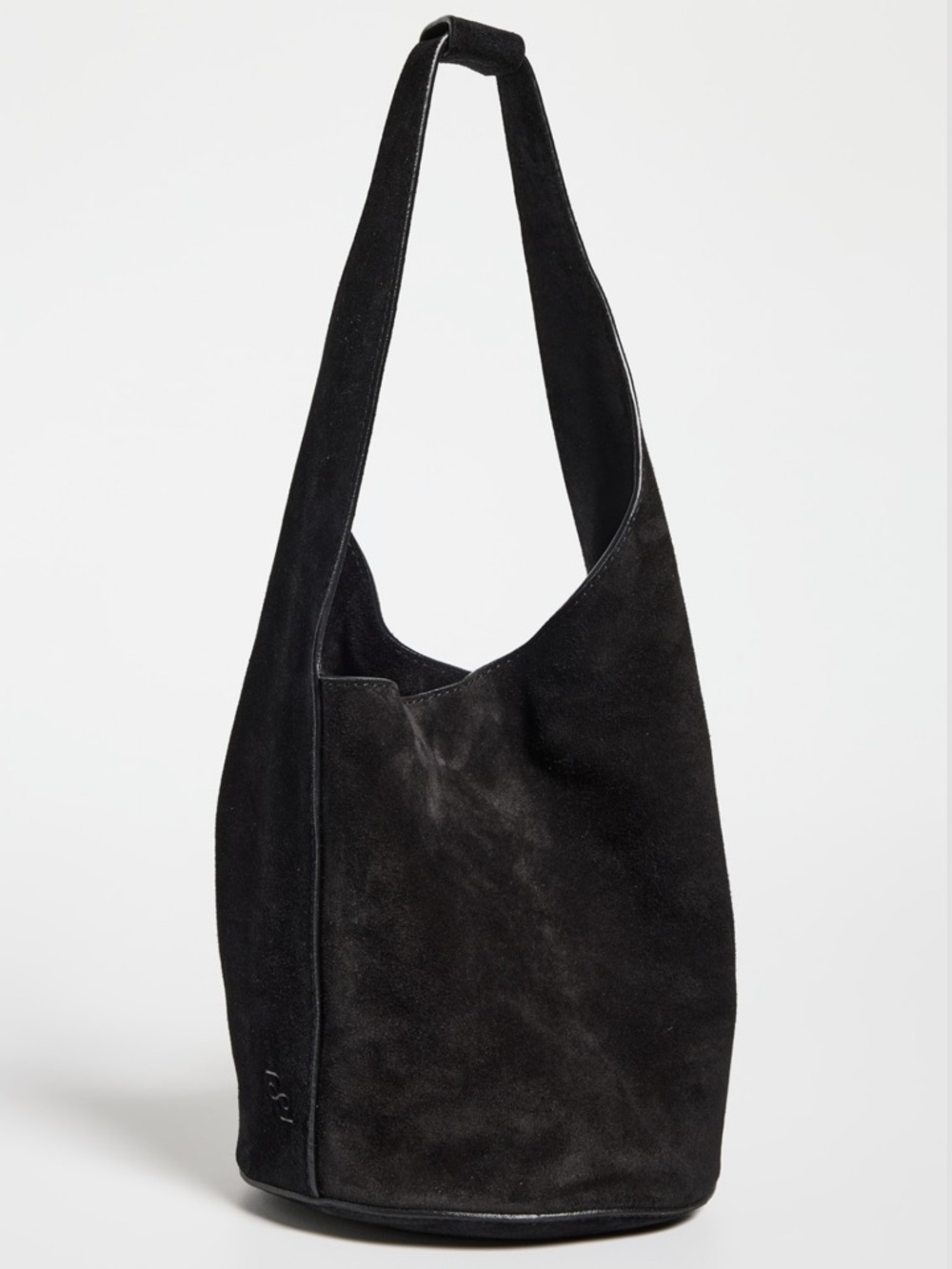 LIKE NEW REFORMATION Small Silvana Bucket Bag, Black Suede